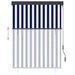 Rolgordijn voor buiten 120x250 cm blauw en wit