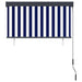 Rolgordijn voor buiten 120x250 cm blauw en wit