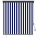 Rolgordijn voor buiten 140x250 cm blauw en wit