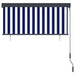 Rolgordijn voor buiten 140x250 cm blauw en wit