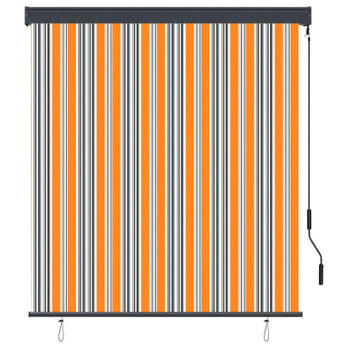 Rolgordijn voor buiten 140x250 cm geel en blauw