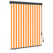 Rolgordijn voor buiten 140x250 cm wit en oranje