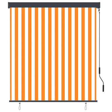 Rolgordijn voor buiten 140x250 cm wit en oranje