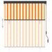 Rolgordijn voor buiten 140x250 cm wit en oranje