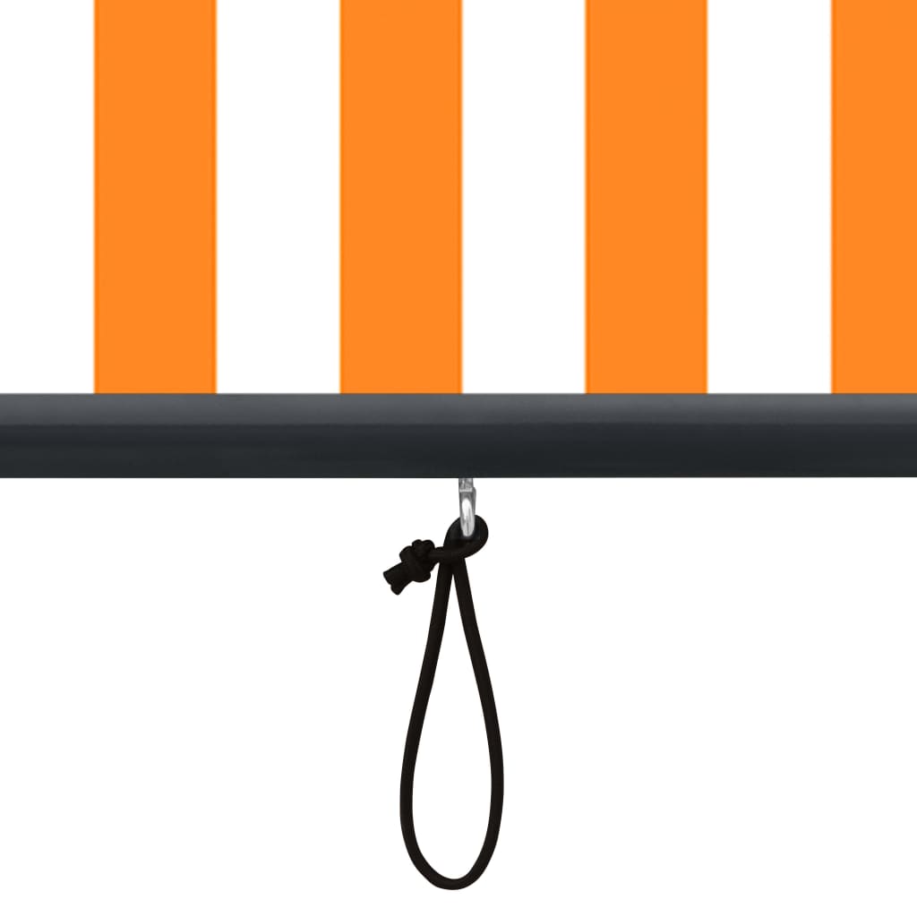 Rolgordijn voor buiten 140x250 cm wit en oranje