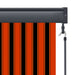 Rolgordijn voor buiten 140x250 cm oranje en bruin