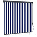Rolgordijn voor buiten 160x250 cm blauw en wit