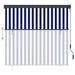 Rolgordijn voor buiten 160x250 cm blauw en wit