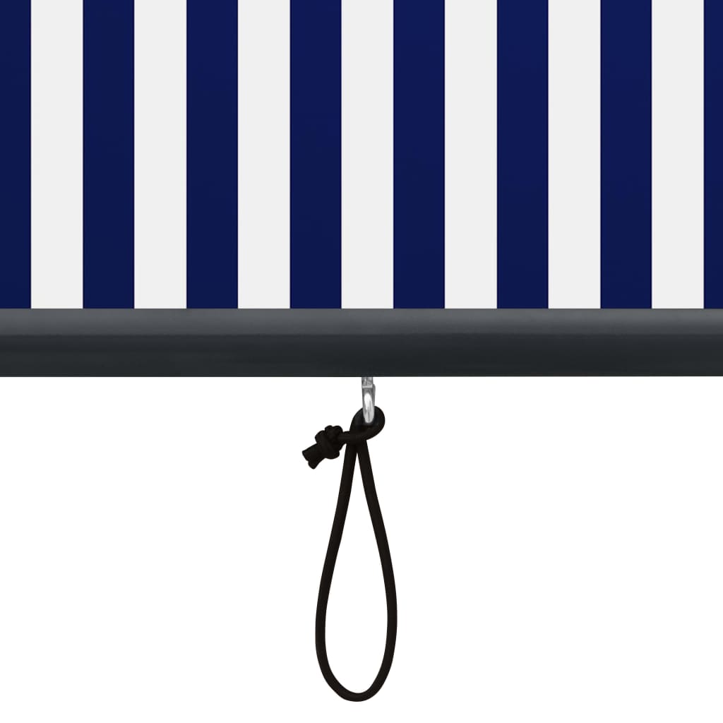 Rolgordijn voor buiten 160x250 cm blauw en wit