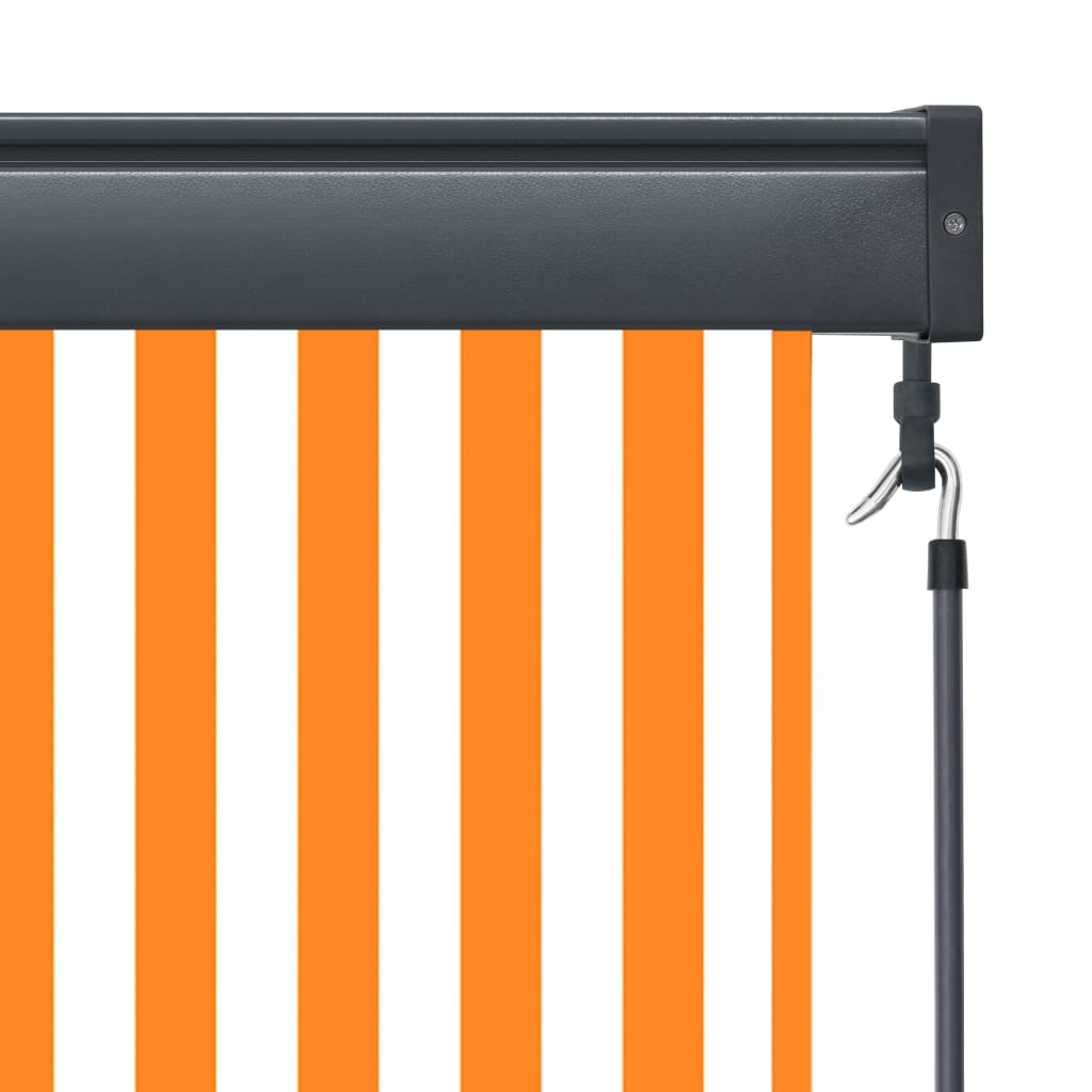 Rolgordijn voor buiten 160x250 cm wit en oranje