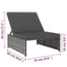 Tuinstoelen 2 st verstelbaar met tafel poly rattan grijs