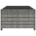 Tuinstoelen 2 st verstelbaar met tafel poly rattan grijs