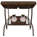Kinderschommelbank 115x75x110 cm stof bruin