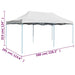Partytent inklapbaar 3x6 m staal wit