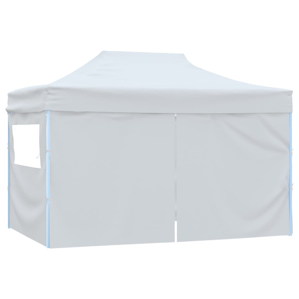 Partytent met 4 zijwanden inklapbaar 3x4,5 m wit