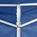 Partytent met 2 zijwanden inklapbaar 2x2 m staal blauw