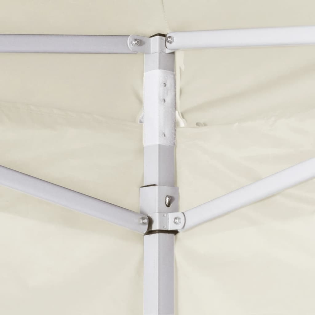Partytent met 2 zijwanden inklapbaar 2x2 m staal crème