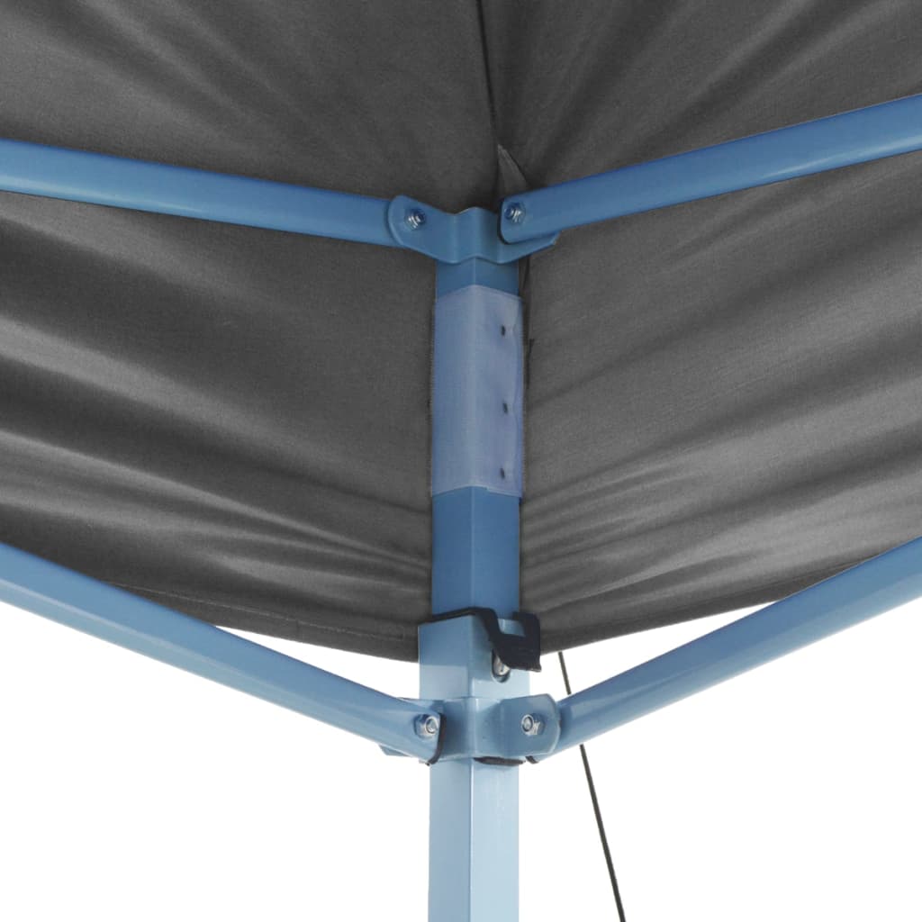 Partytent met 2 zijwanden inklapbaar 2x2 m staal antraciet