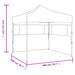 Partytent met 2 zijwanden inklapbaar 2x2 m staal antraciet
