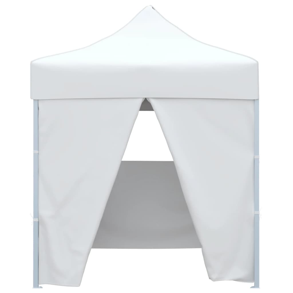 Partytent met 4 zijwanden inklapbaar 2x2 m staal wit