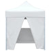 Partytent met 4 zijwanden inklapbaar 2x2 m staal wit