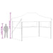 Partytent met 3 zijwanden inklapbaar 3x4 m staal blauw