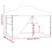 Partytent met 4 zijwanden inklapbaar 3x4 m staal crème