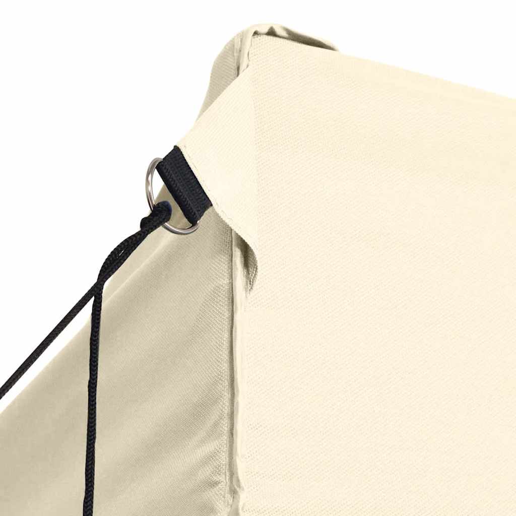 Partytent met 4 zijwanden inklapbaar 3x4 m staal crème