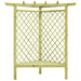 Hoekpergola met zitting 130x130x197 cm geïmpregneerd grenenhout