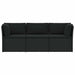 4-delige Loungeset met kussens poly rattan zwart