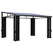 Prieel met gordijn 405x294x244 cm antraciet