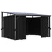 Prieel met gordijn 405x294x244 cm antraciet