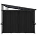 Prieel met gordijn 405x294x244 cm antraciet