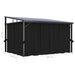 Prieel met gordijn 405x294x244 cm antraciet