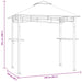 Barbecue paviljoen 240x150x255 cm staal antraciet