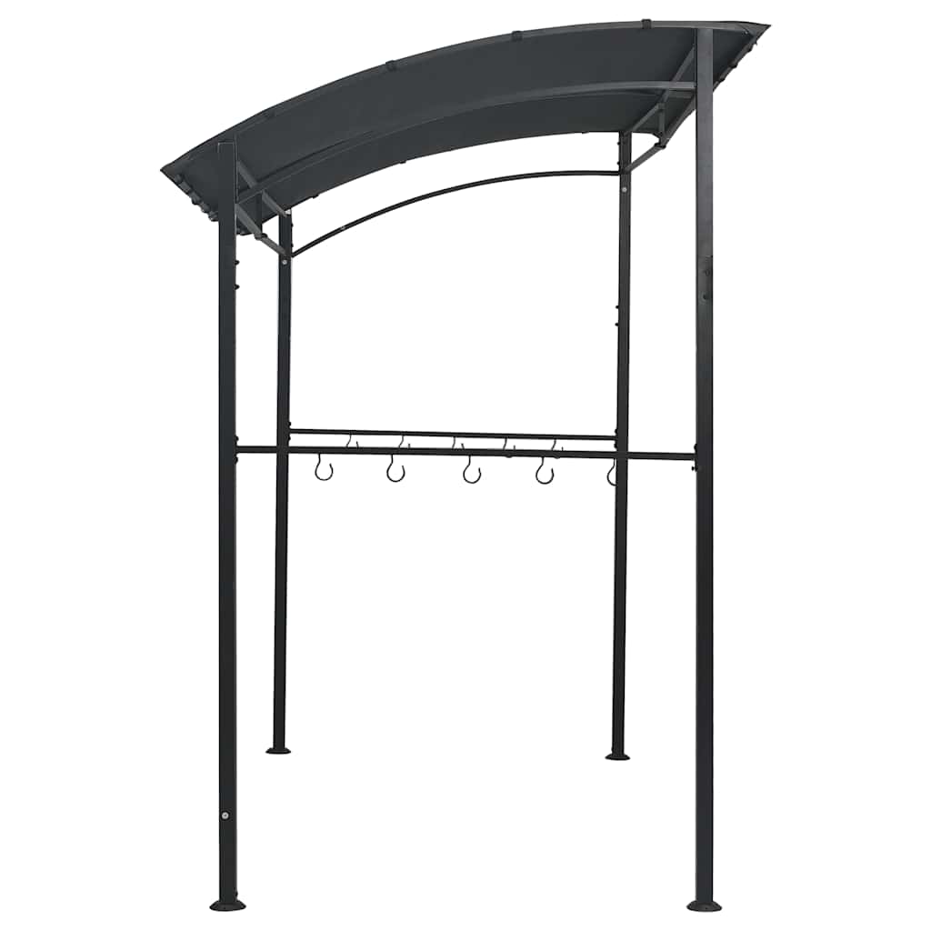 Barbecue paviljoen 215x150x220 cm staal antraciet
