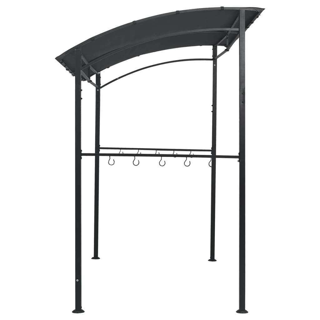 Barbecue paviljoen 215x150x220 cm staal antraciet