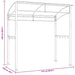 Barbecue paviljoen 215x150x220 cm staal antraciet