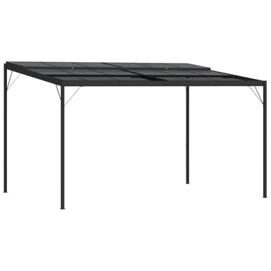 Prieel met dak 4x3x2,5 m aluminium en staal antracietkleurig