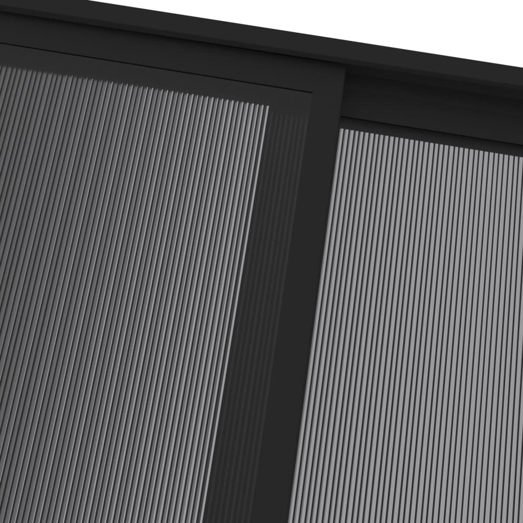 Prieel met dak 4x3x2,5 m aluminium en staal antracietkleurig