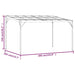 Prieel met dak 4x3x2,5 m aluminium en staal antracietkleurig