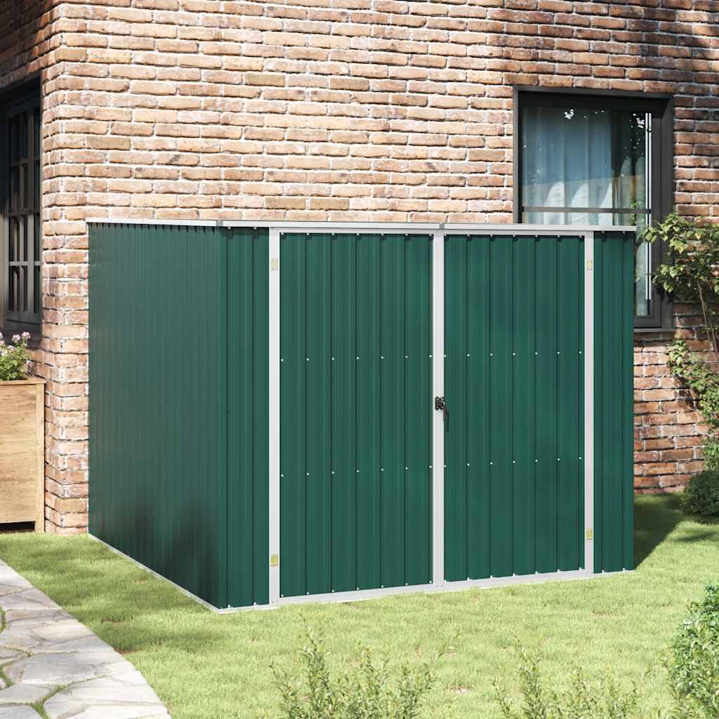 Tuinschuur 195x198x159 cm gegalvaniseerd staal groen