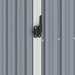 Brandhoutschuur 245x98x159 cm gegalvaniseerd staal grijs