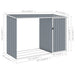 Brandhoutschuur 245x98x159 cm gegalvaniseerd staal grijs