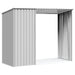 Brandhoutschuur 245x98x159 cm gegalvaniseerd staal grijs