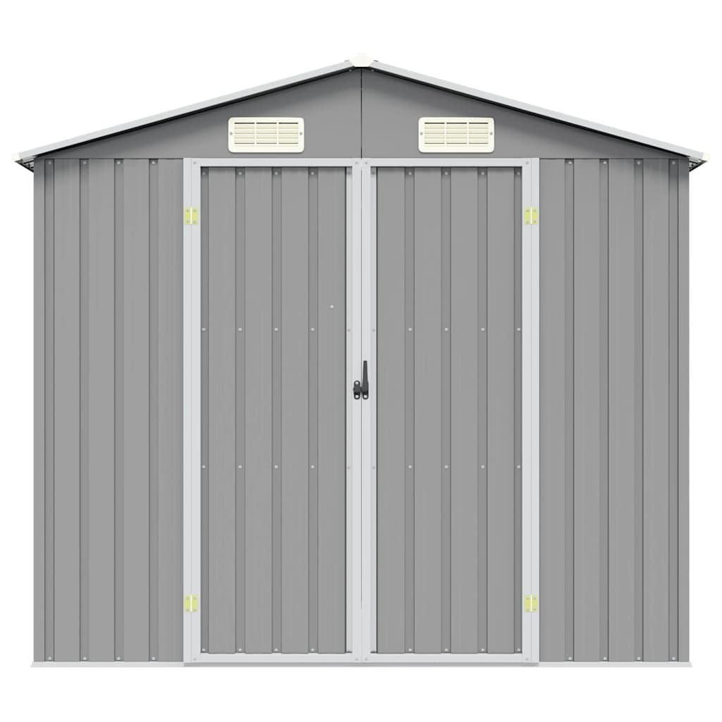 Tuinschuur 205x129x183 cm gegalvaniseerd staal grijs