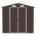 Tuinschuur 205x129x183 cm gegalvaniseerd staal bruin