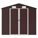 Tuinschuur 205x129x183 cm gegalvaniseerd staal bruin
