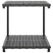 Ligbed met kussens 2-persoons poly rattan zwart