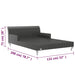 Ligbed met kussens 2-persoons poly rattan zwart